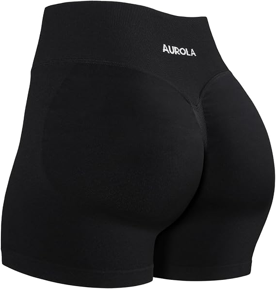 AUROLA Women's Influence Shorts – 90% Nylon / 10% Spandex – Black, 3.5-inch